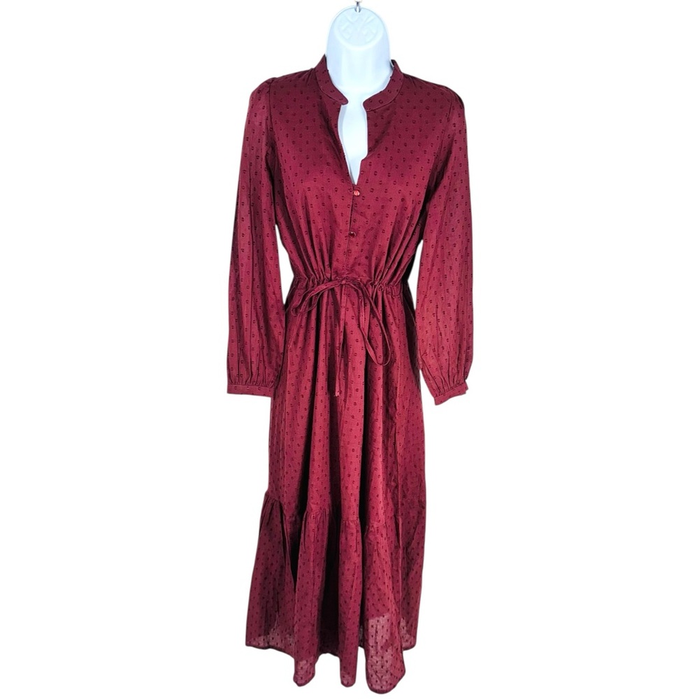Emerson Fry Frances 3 Dress Swiss Dot Organic Cotton Midi Size S NWT - Picture 5 of 12
